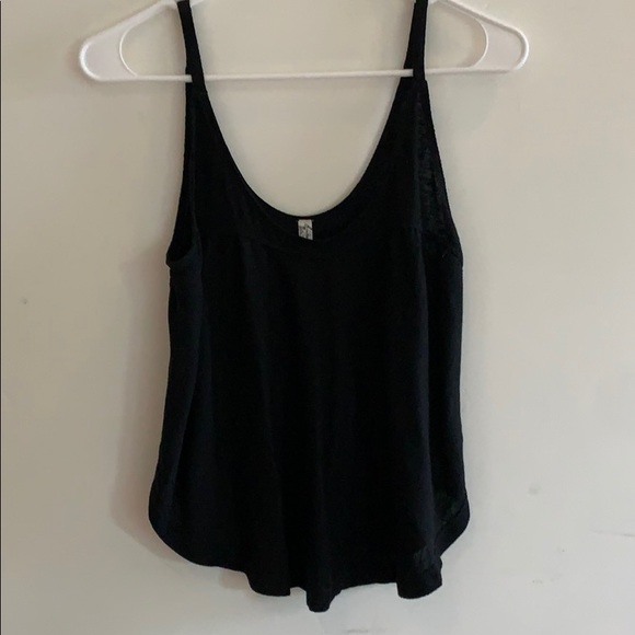Free People Tops - FREE PEOPLE black flowy airy tank. Size XS.
